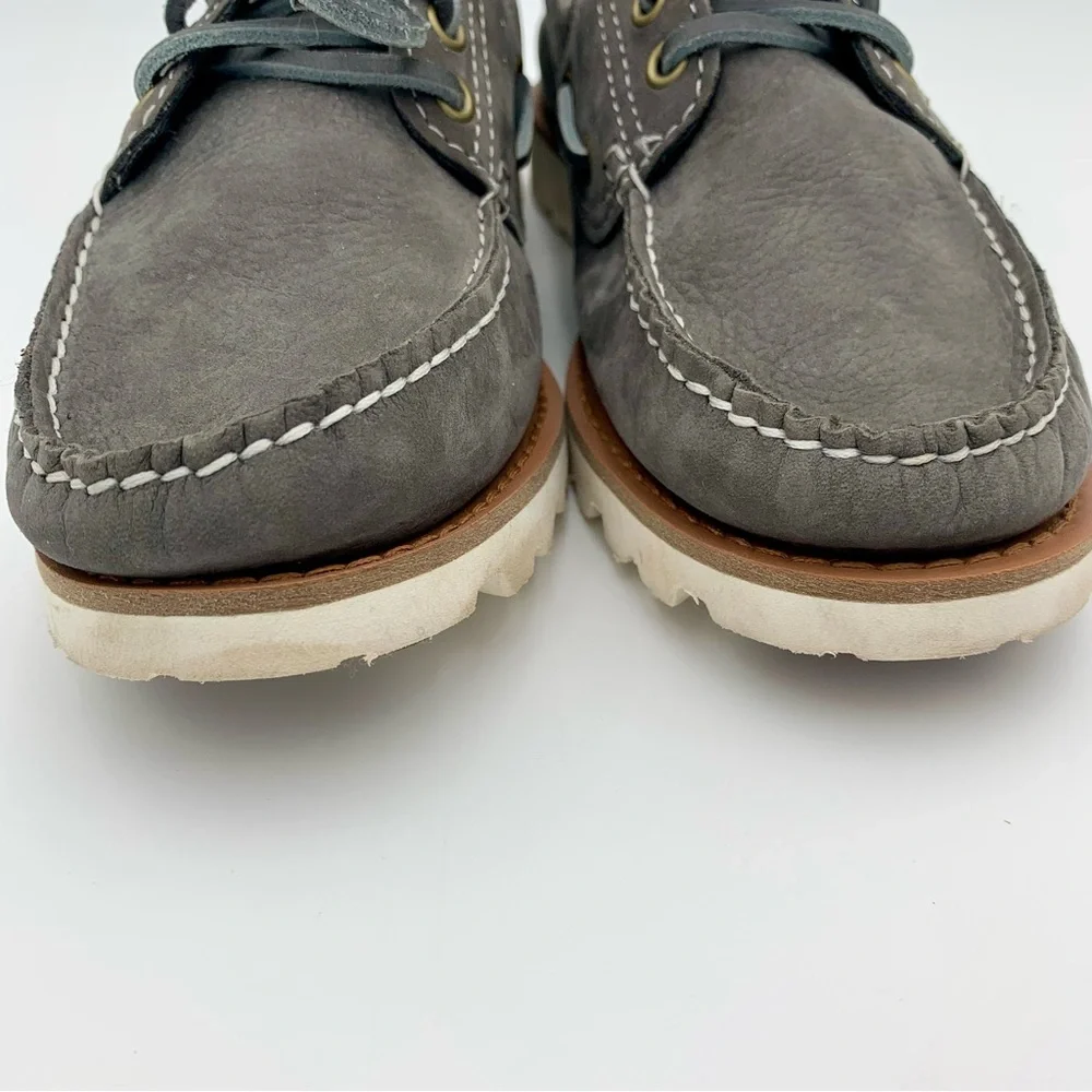 Timberland Noreen Lite‎ Boat Shoe Women Sz 8 Gray Suede  Nubuck A3198 MSRP $110